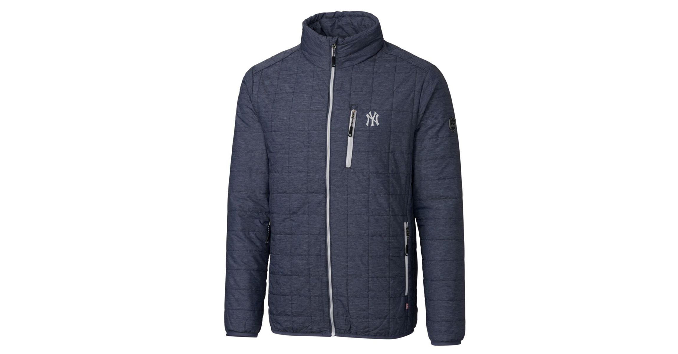MLB Heathered New York Yankees Rainier Eco Insulated Full-Zip Puffer Jacket