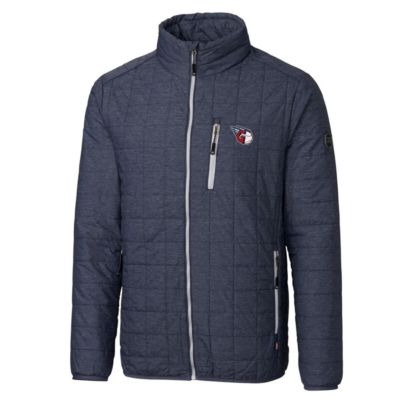 MLB Heathered Cleveland Guardians Rainier Eco Insulated Full-Zip Puffer Jacket