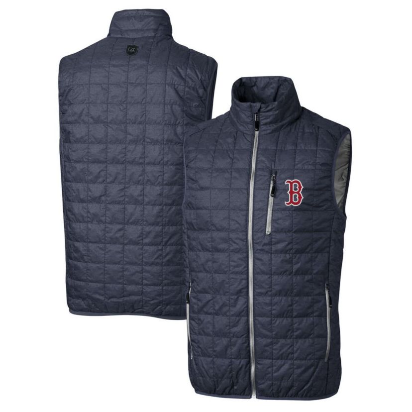 Boston Red Sox MLB Heathered Boston Sox Rainier Full-Zip Puffer Vest