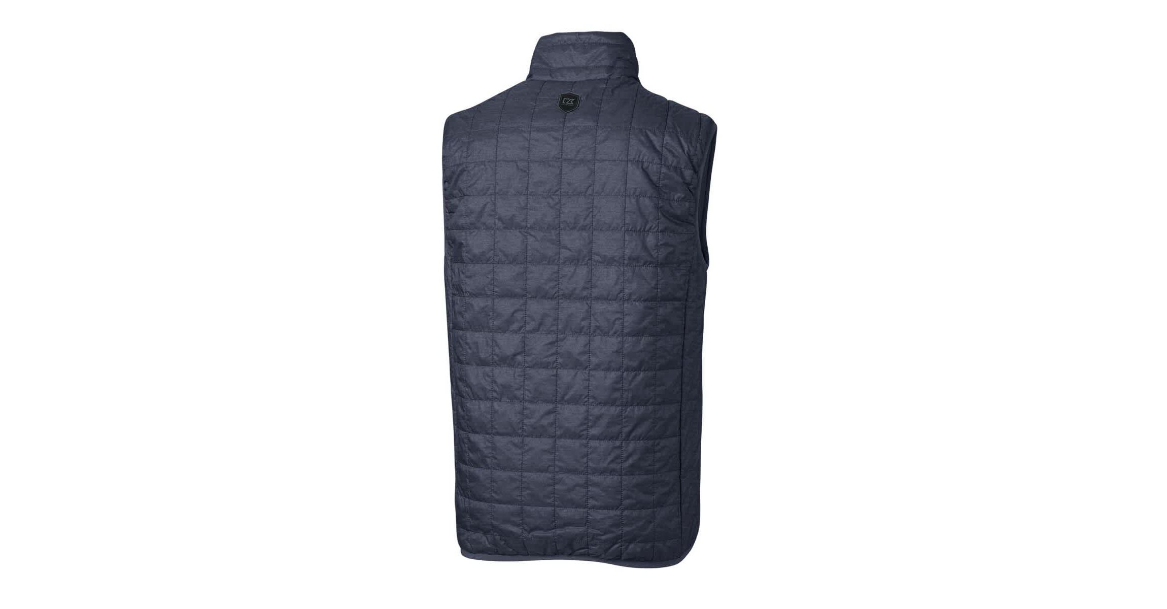 MLB Heathered Atlanta Braves Rainier Full-Zip Puffer Vest