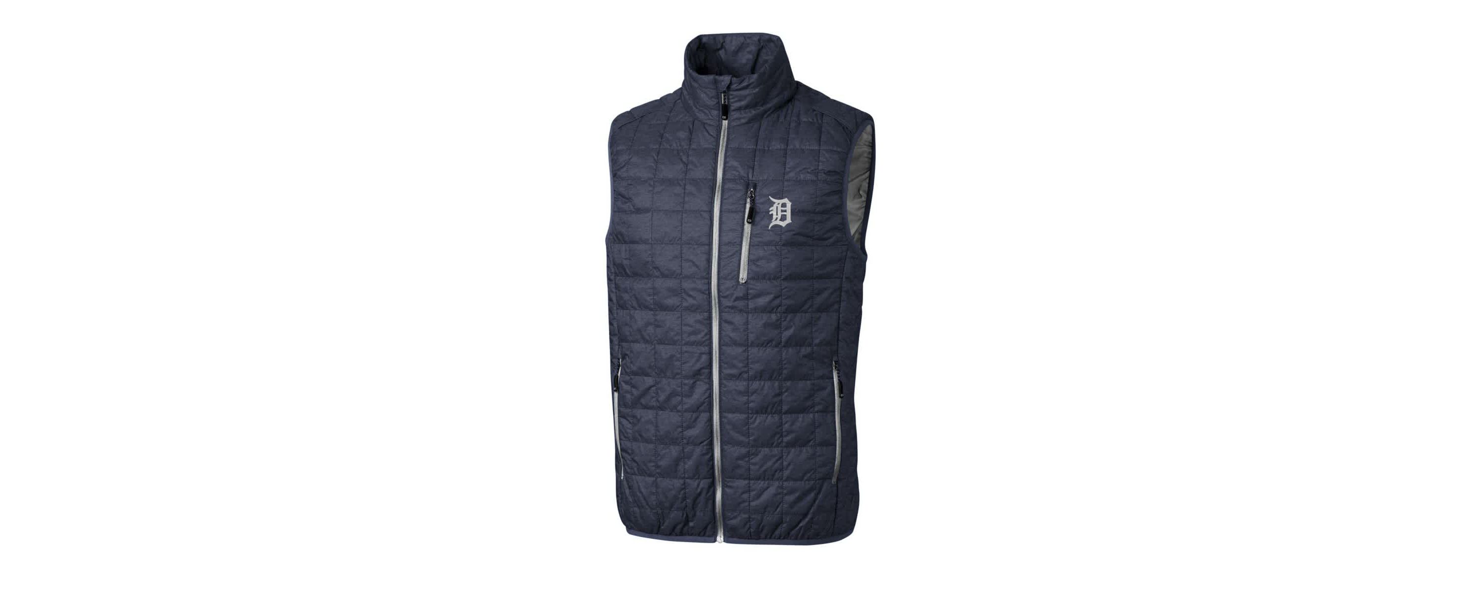 MLB Heathered Detroit Tigers Rainier Full-Zip Puffer Vest