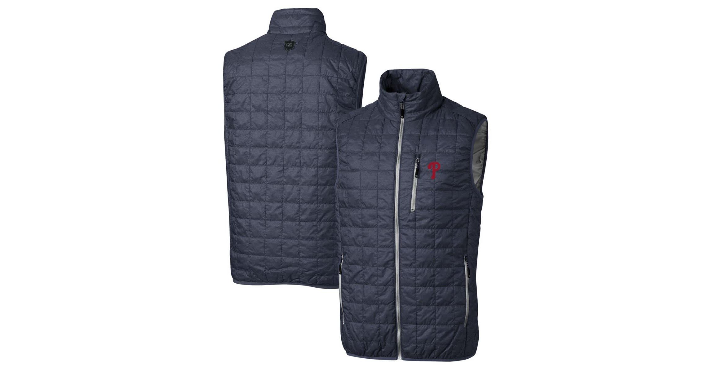MLB Heathered Philadelphia Phillies Rainier Full-Zip Puffer Vest
