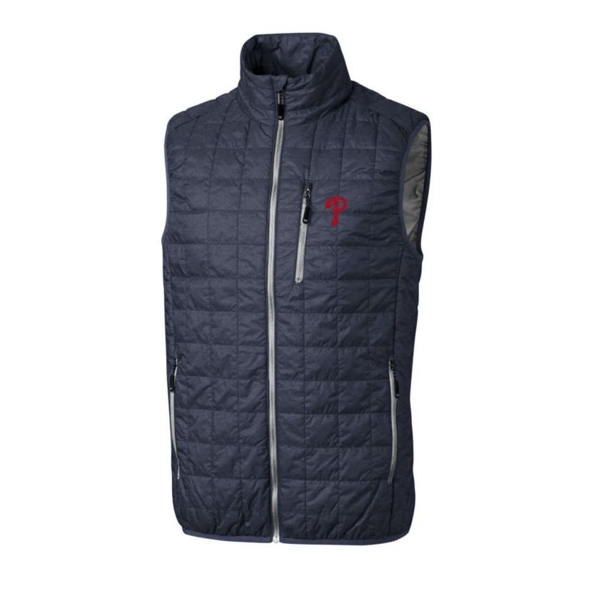 MLB Heathered Philadelphia Phillies Rainier Full-Zip Puffer Vest