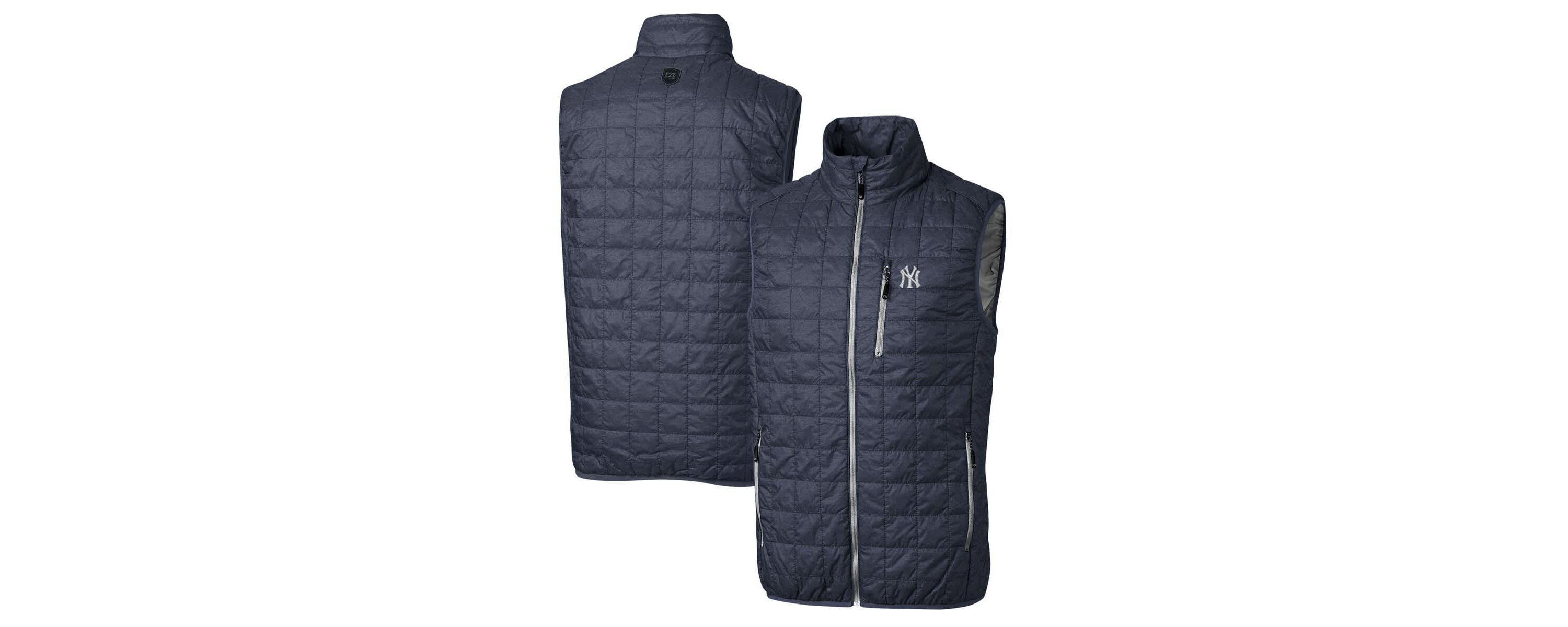 MLB Heathered New York Yankees Rainier Full-Zip Puffer Vest