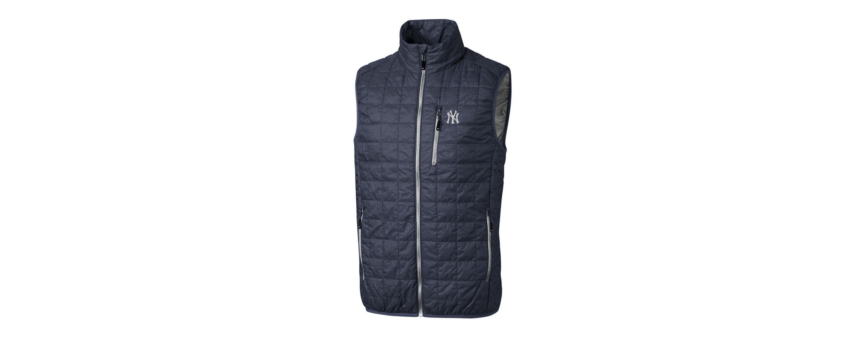 MLB Heathered New York Yankees Rainier Full-Zip Puffer Vest