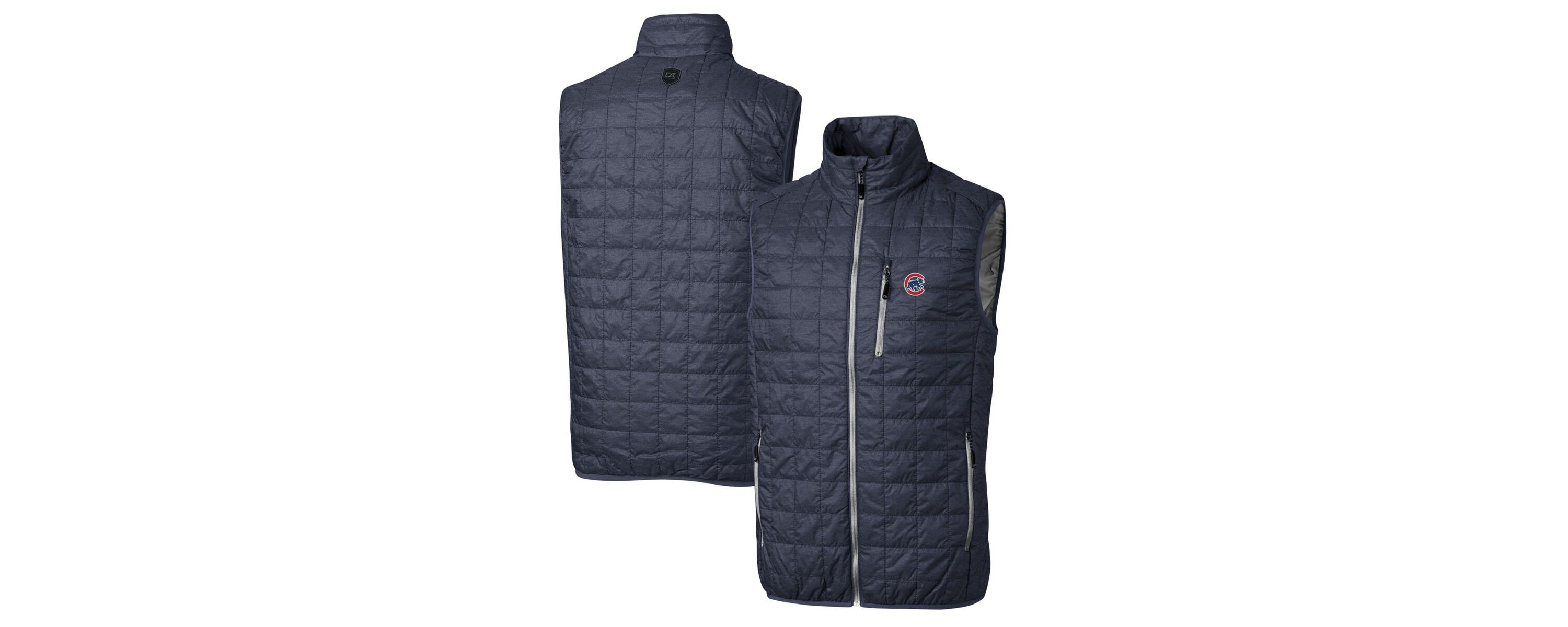MLB Heathered Chicago Cubs Rainier Full-Zip Puffer Vest