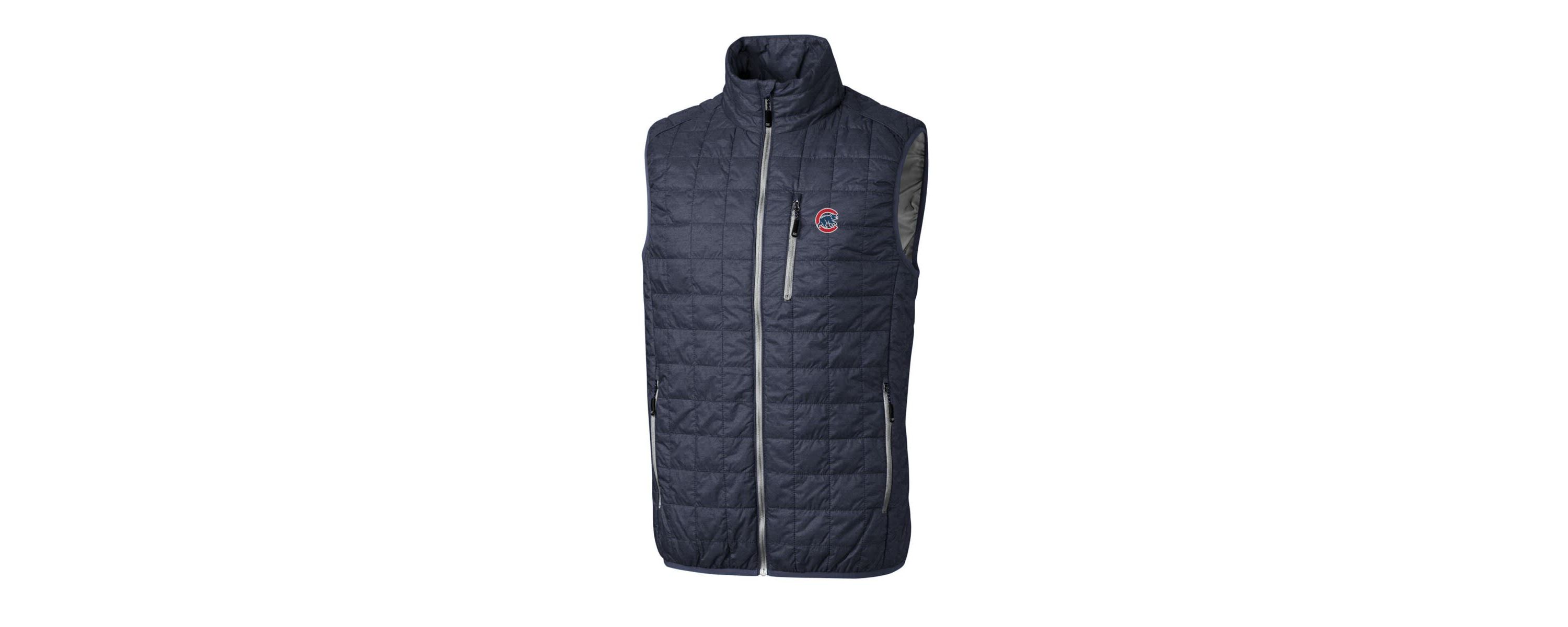 MLB Heathered Chicago Cubs Rainier Full-Zip Puffer Vest