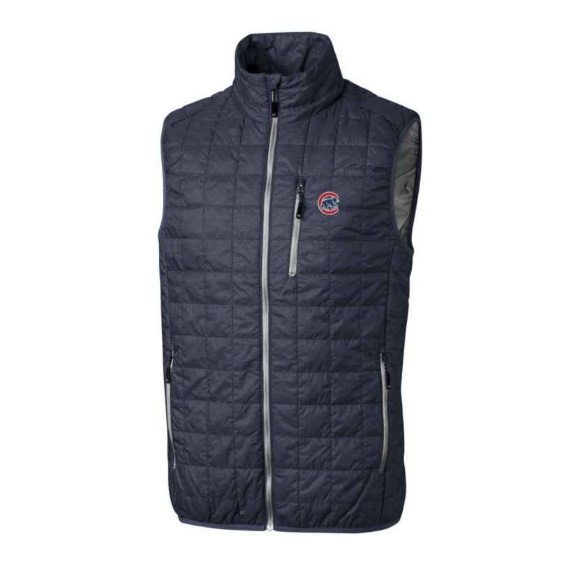 MLB Heathered Chicago Cubs Rainier Full-Zip Puffer Vest
