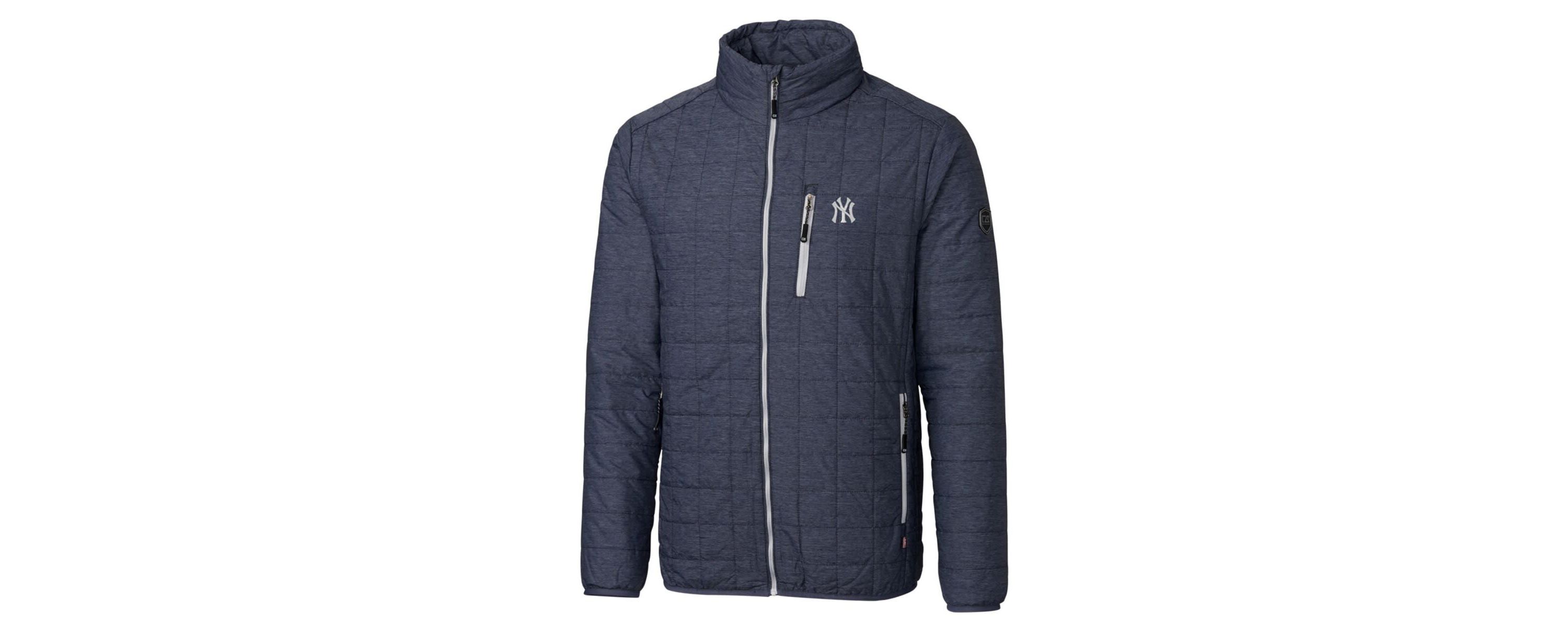 MLB Heathered New York Yankees Big & Tall Rainier Full-Zip Puffer Jacket