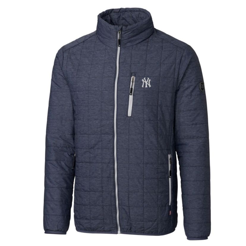 MLB Heathered New York Yankees Big & Tall Rainier Full-Zip Puffer Jacket