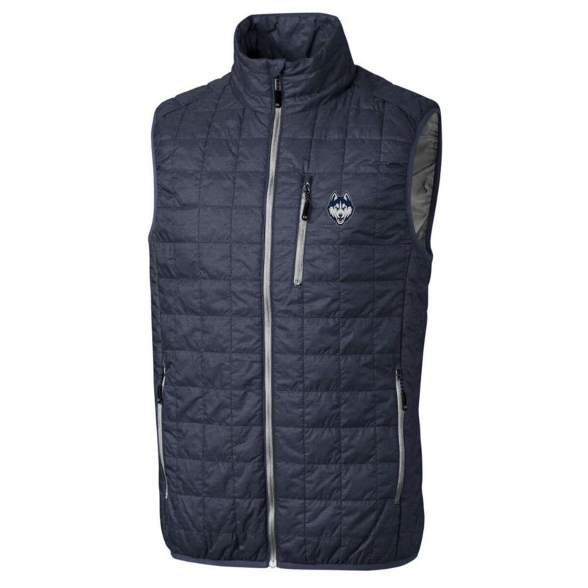 Connecticut Huskies NCAA Heathered UConn Huskies Big & Tall Rainier PrimaLoft Eco Full-Zip Puffer Vest