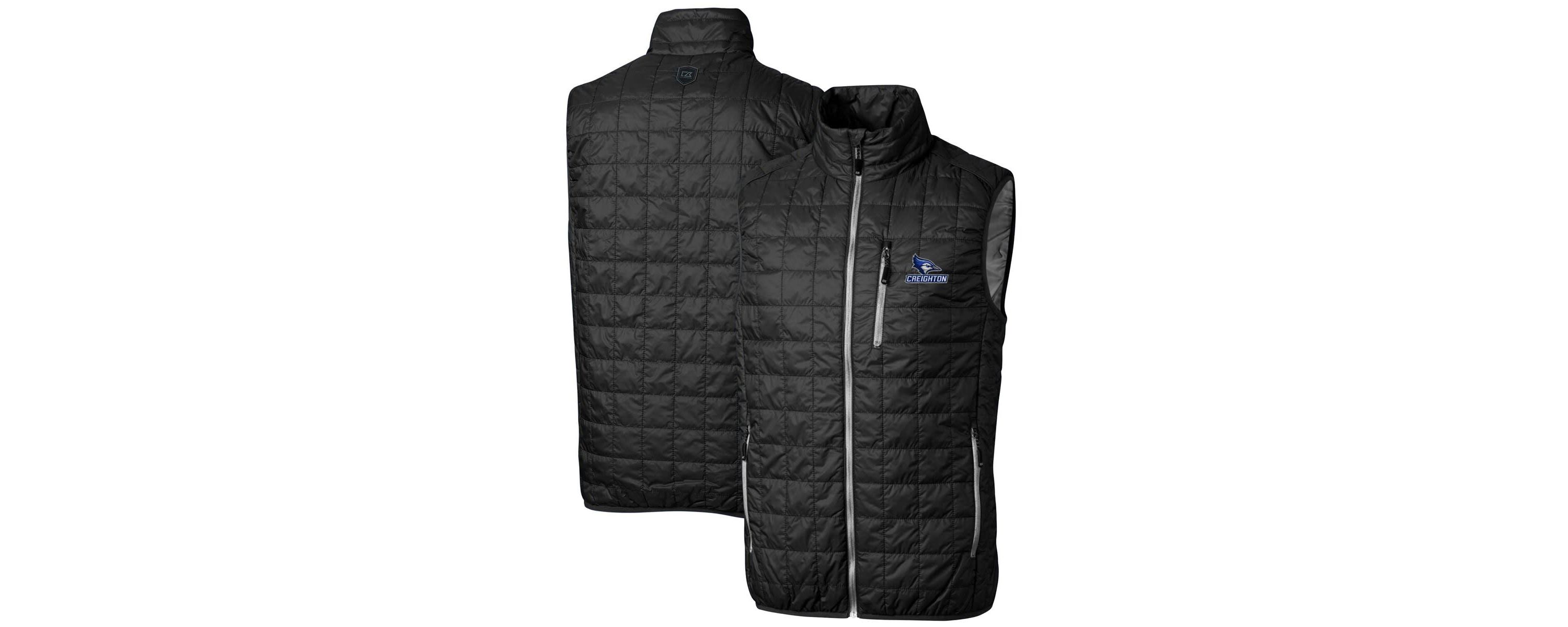 Creighton University Bluejays NCAA Creighton Bluejays Big & Tall Rainier PrimaLoft Eco Full-Zip Puffer Vest
