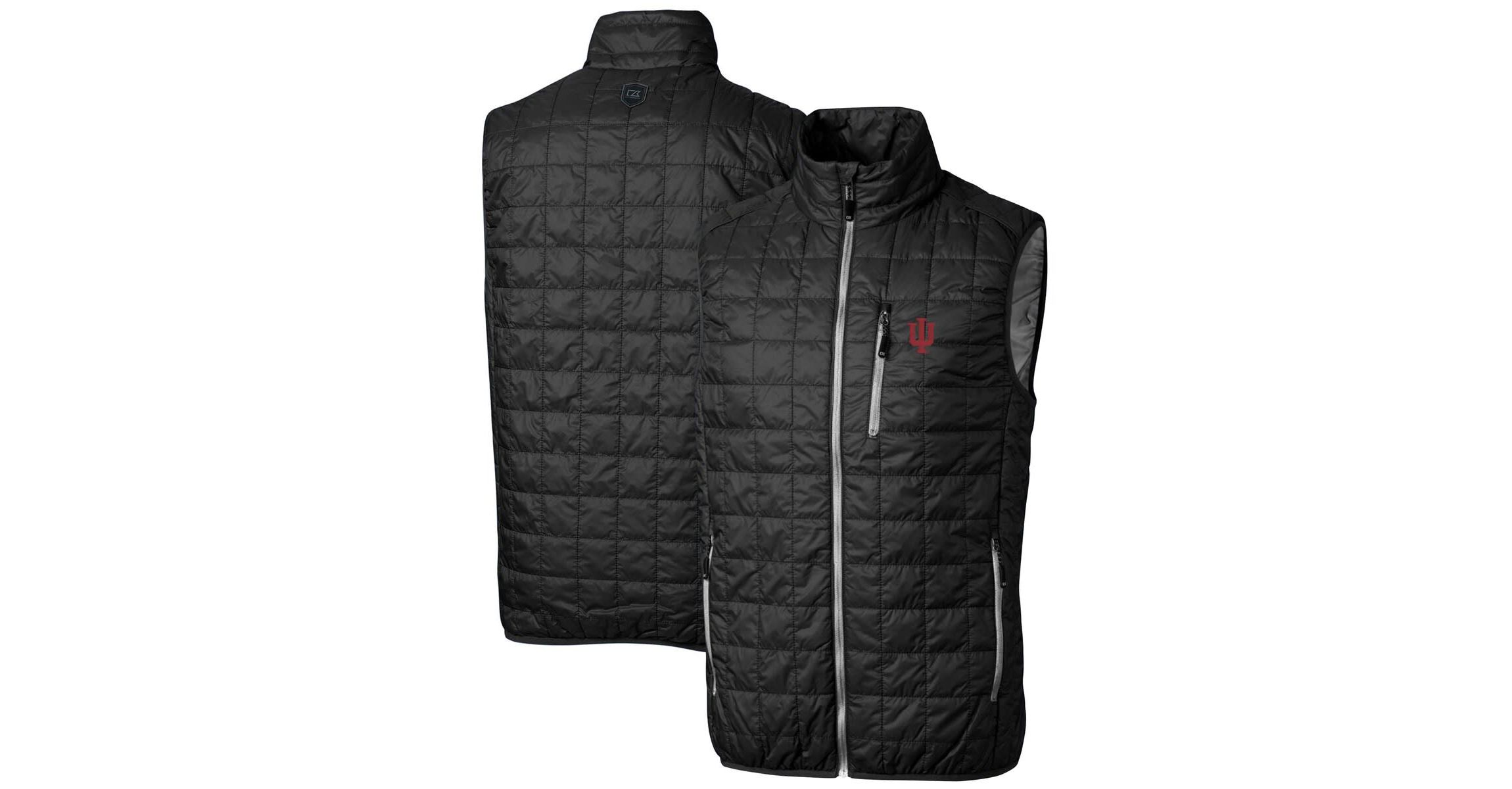 NCAA Indiana Hoosiers Big & Tall Rainier PrimaLoft Eco Full-Zip Puffer Vest