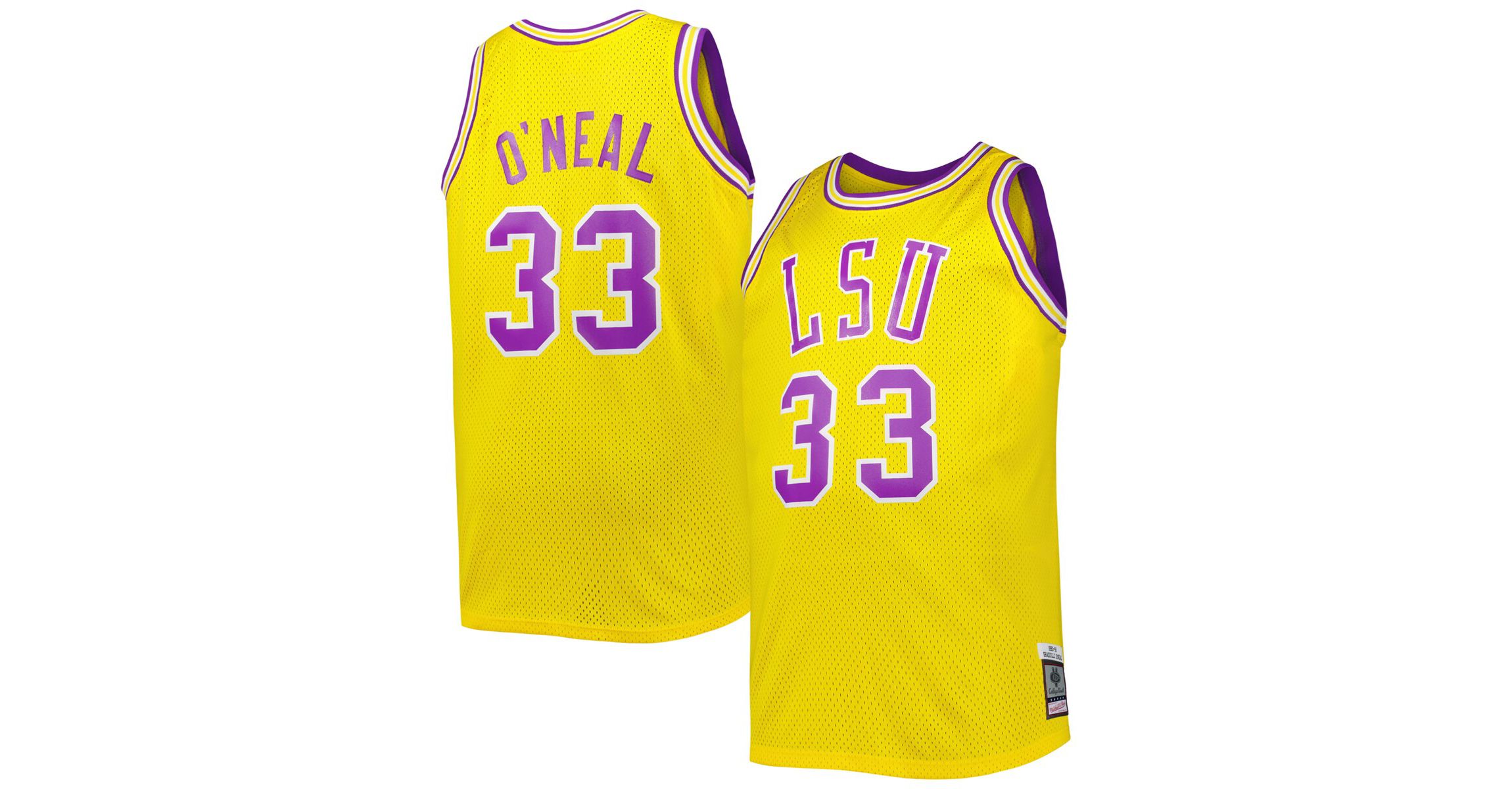 NCAA 1990/91 Shaquille ONeal LSU Tigers Big & Tall Swingman Jersey