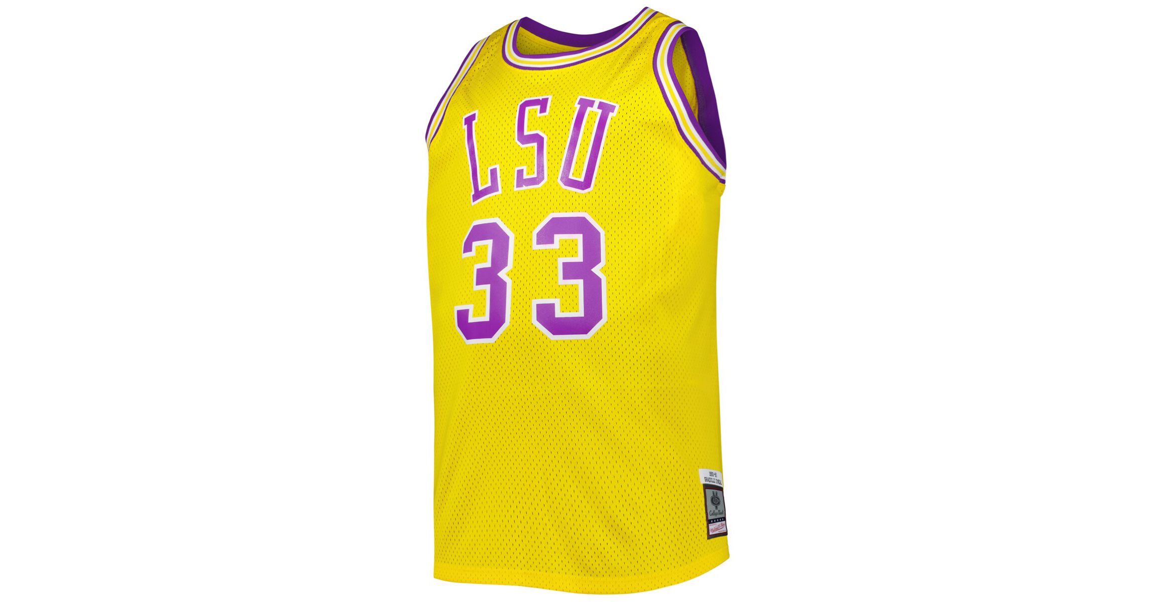 NCAA 1990/91 Shaquille ONeal LSU Tigers Big & Tall Swingman Jersey