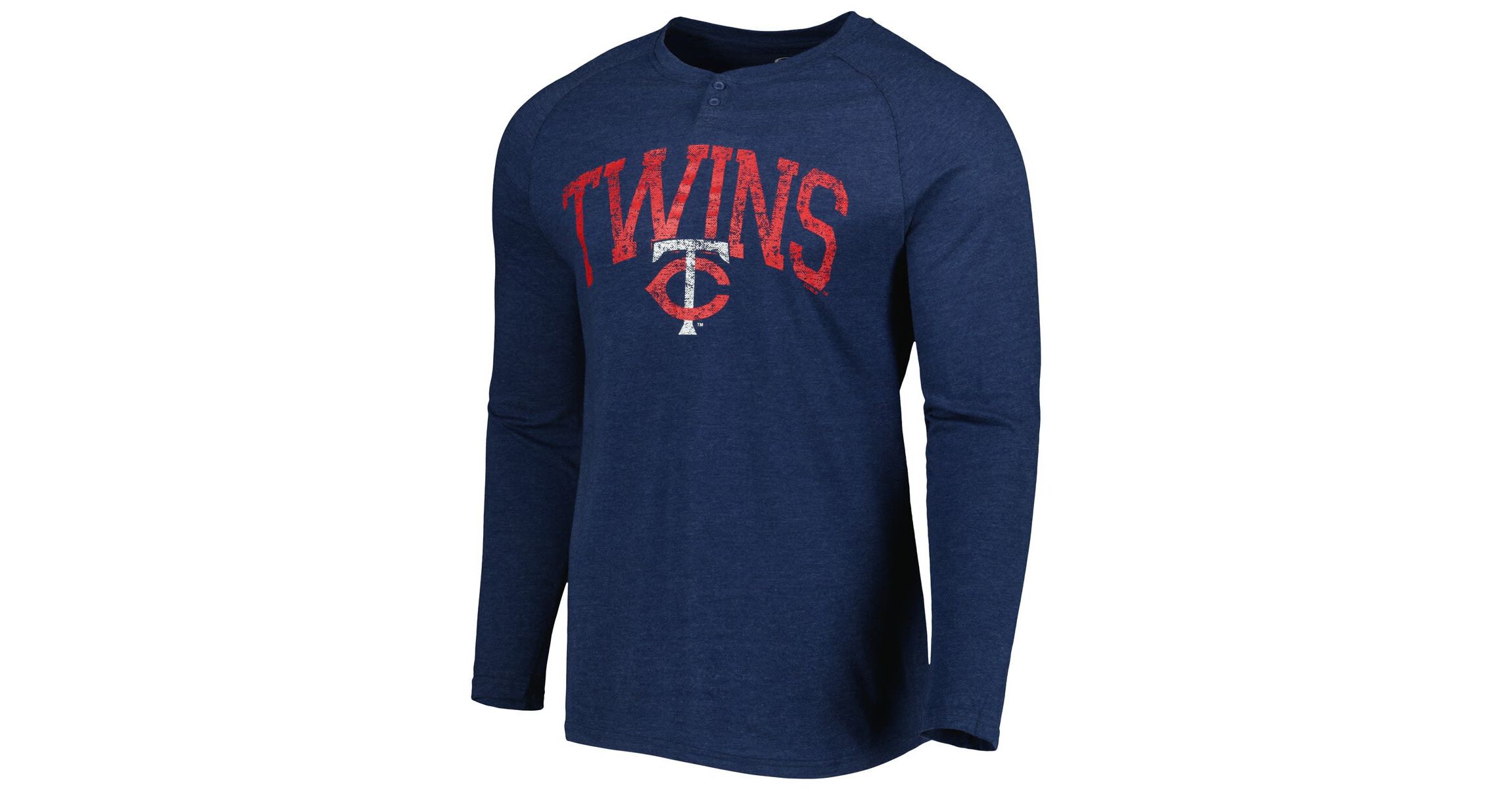 MLB Minnesota Twins Inertia Raglan Long Sleeve Henley Top