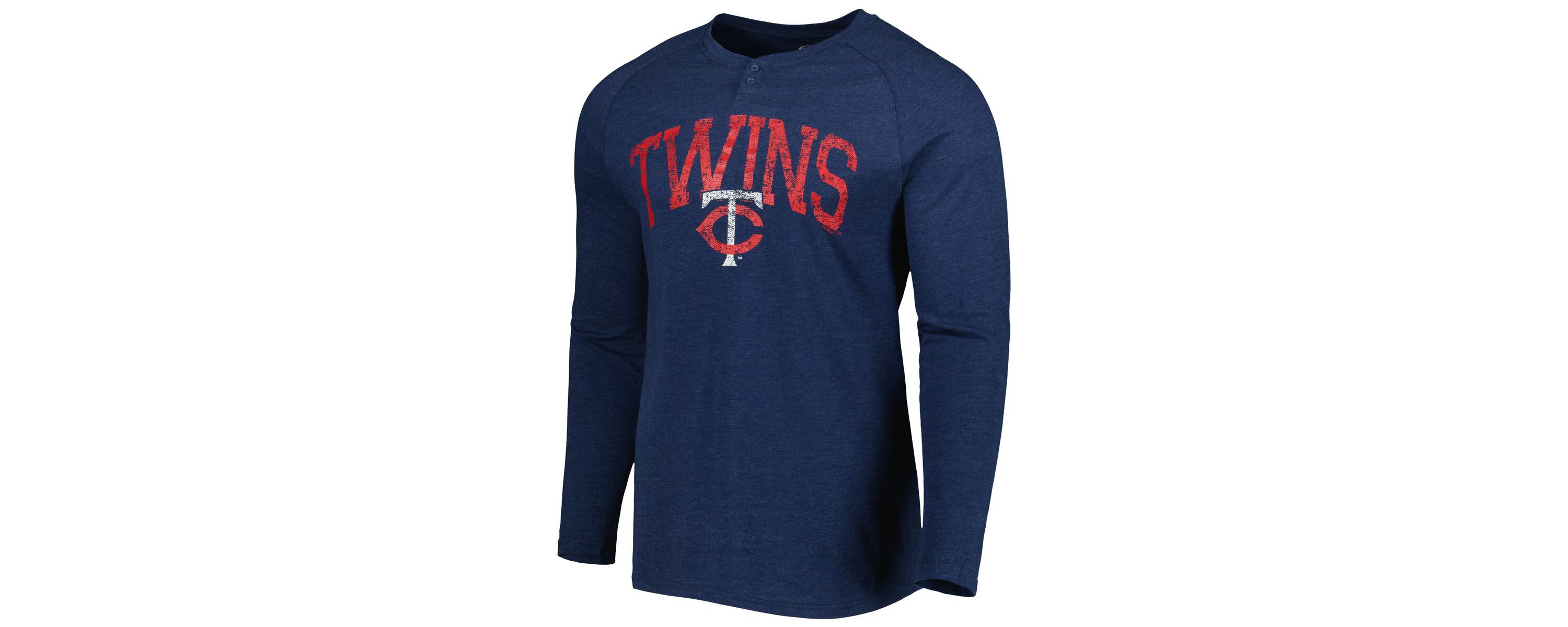 MLB Minnesota Twins Inertia Raglan Long Sleeve Henley Top