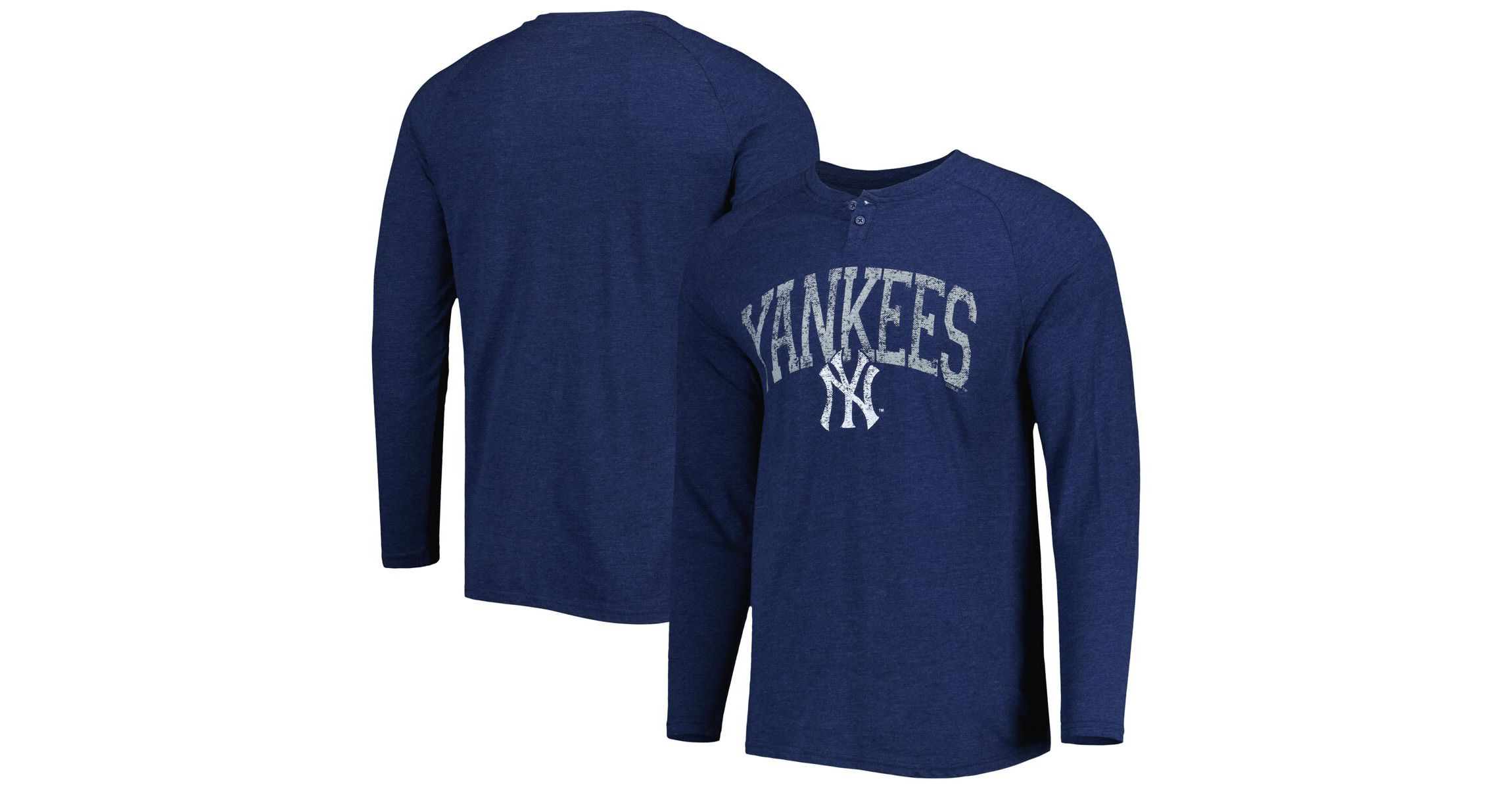 MLB New York Yankees Inertia Raglan Long Sleeve Henley Top