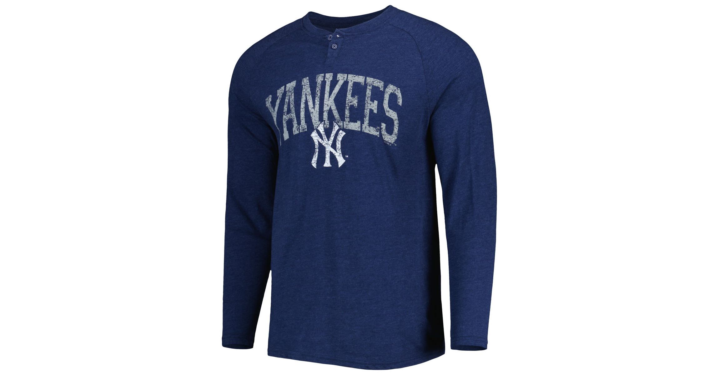 MLB New York Yankees Inertia Raglan Long Sleeve Henley Top