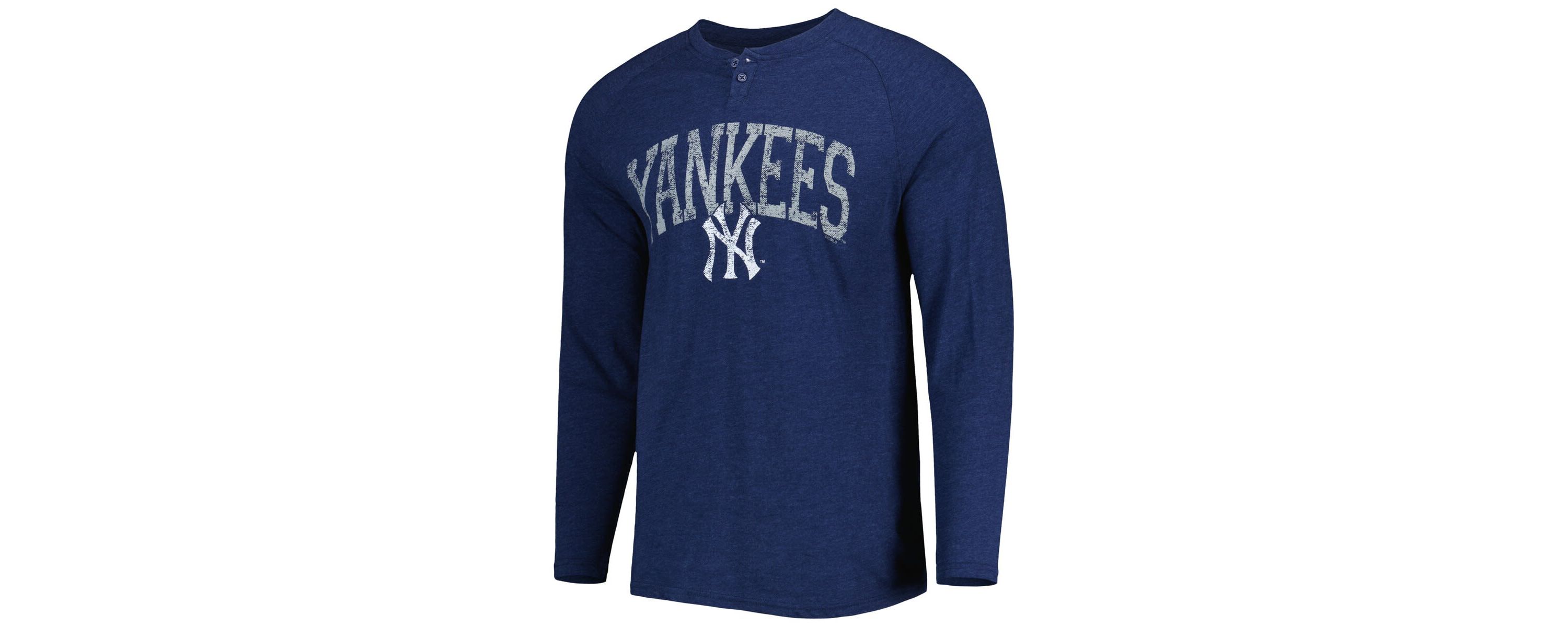 MLB New York Yankees Inertia Raglan Long Sleeve Henley Top