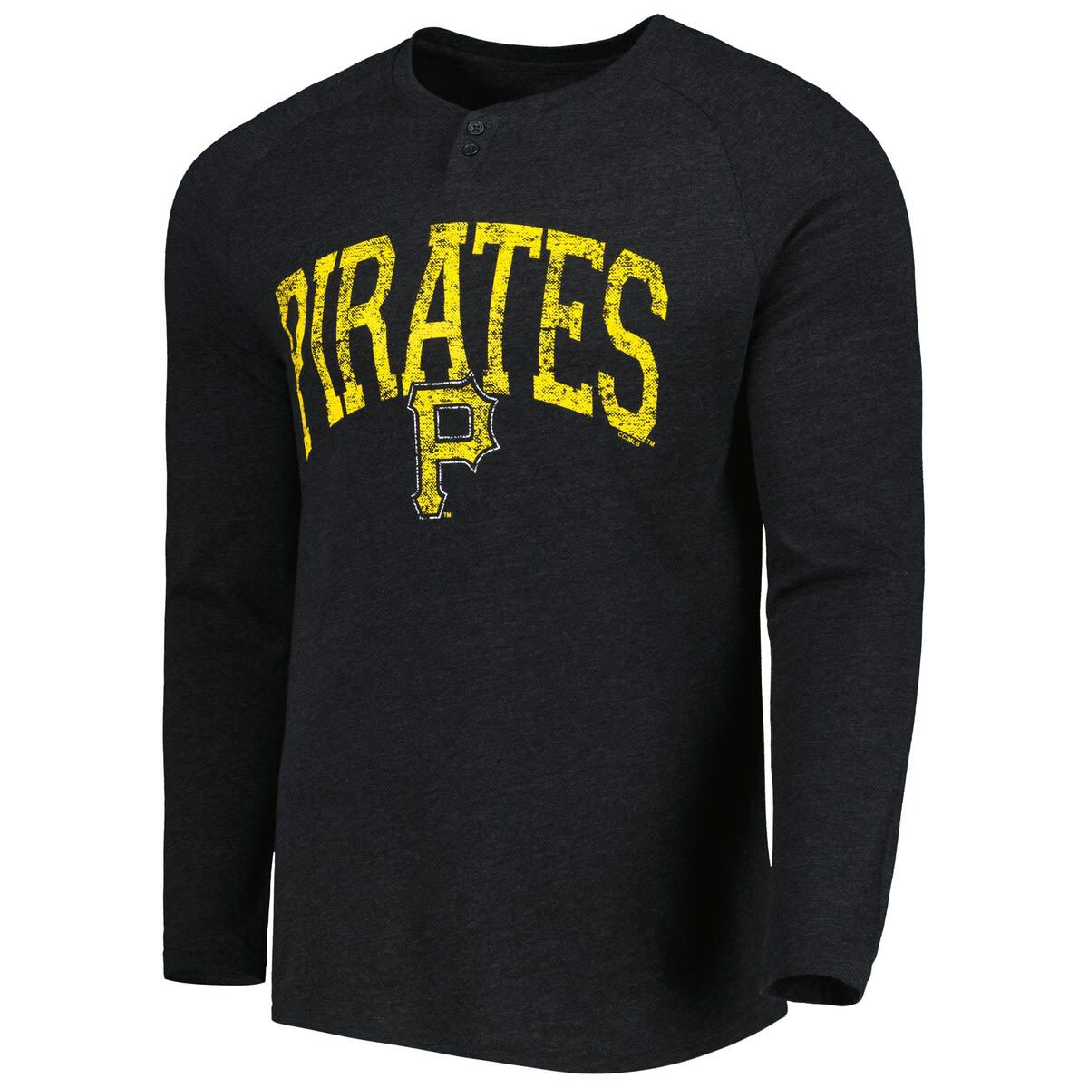 Concepts Sport MLB Pittsburgh Pirates Inertia Raglan Long Sleeve Henley ...