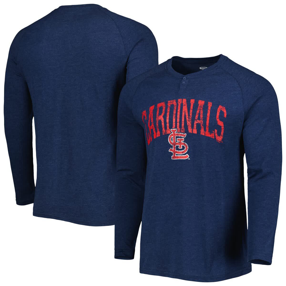 MLB St. Louis Cardinals Inertia Raglan Long Sleeve Henley Top