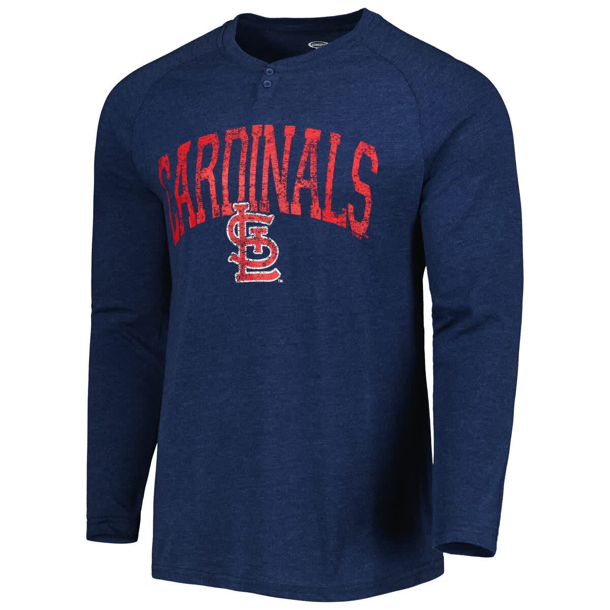 MLB St. Louis Cardinals Inertia Raglan Long Sleeve Henley Top