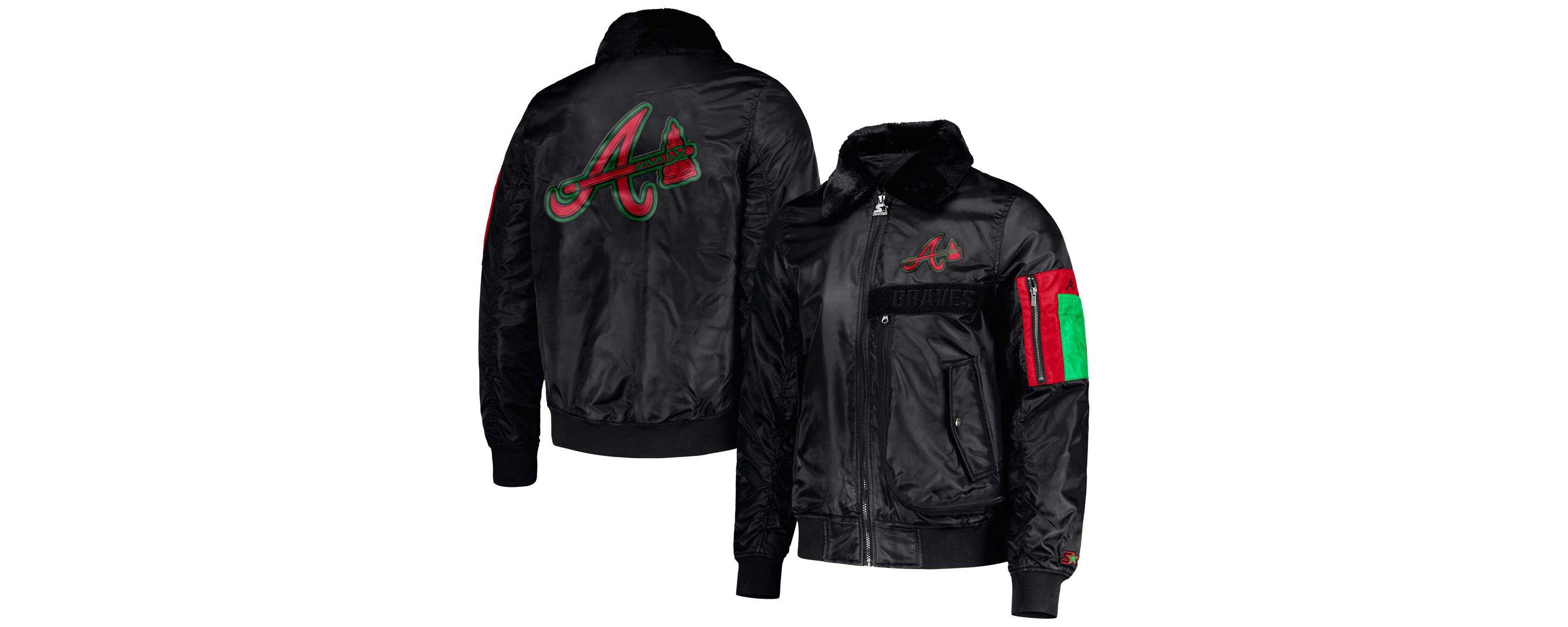 MLB x Ty Mopkins Atlanta Braves History Month Satin Full-Zip Jacket