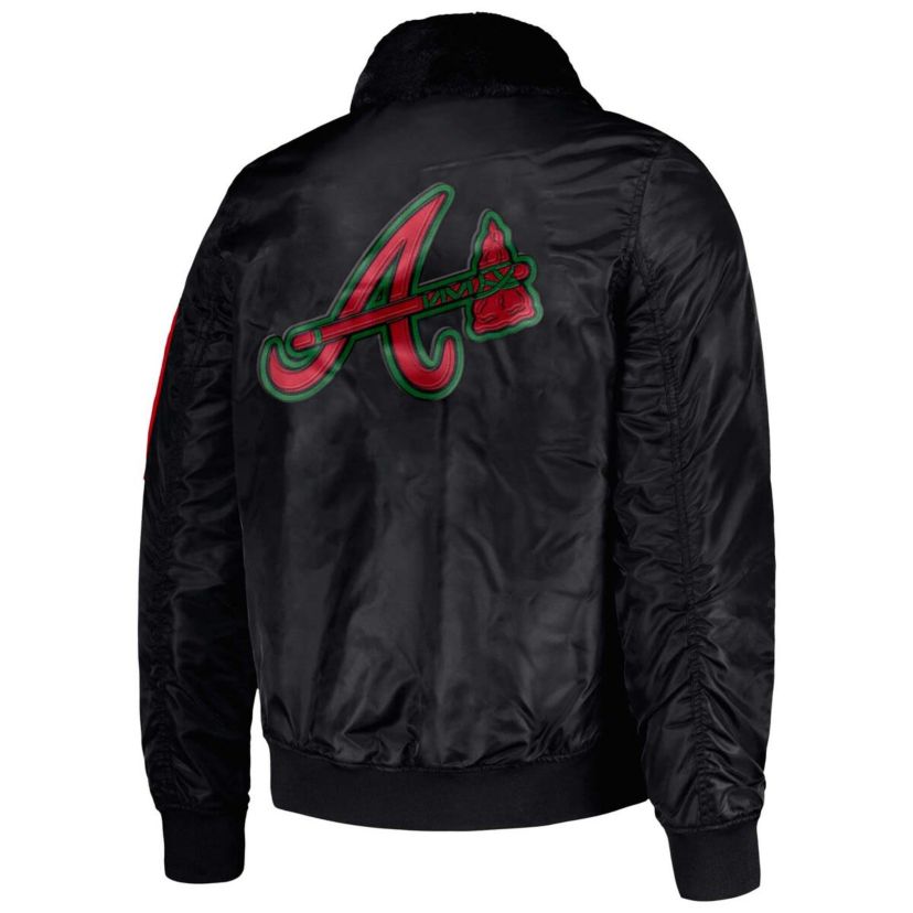 MLB x Ty Mopkins Atlanta Braves History Month Satin Full-Zip Jacket