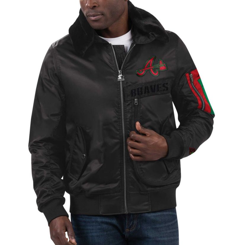 MLB x Ty Mopkins Atlanta Braves History Month Satin Full-Zip Jacket