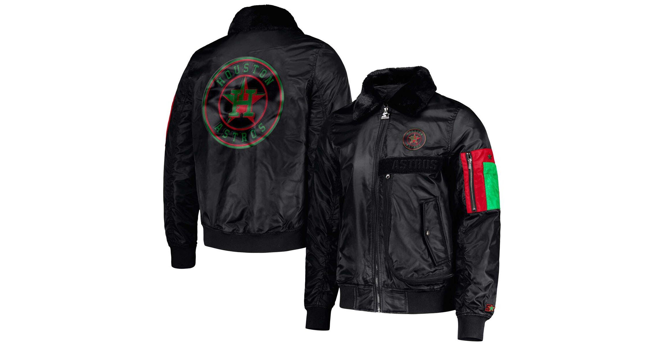 MLB x Ty Mopkins Houston Astros History Month Satin Full-Zip Jacket