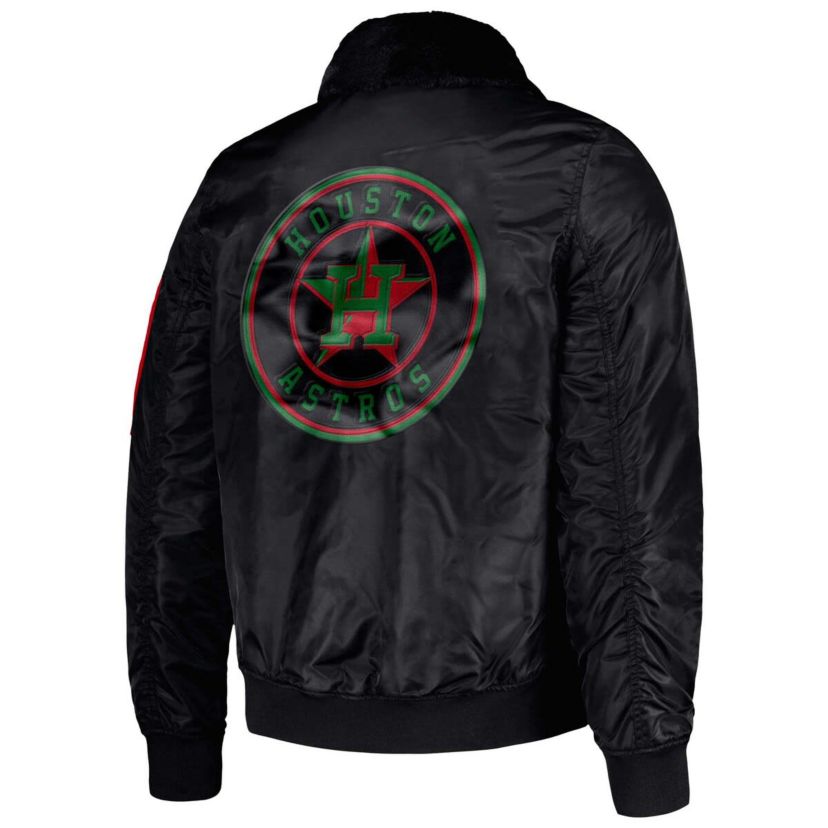 MLB x Ty Mopkins Houston Astros History Month Satin Full-Zip Jacket