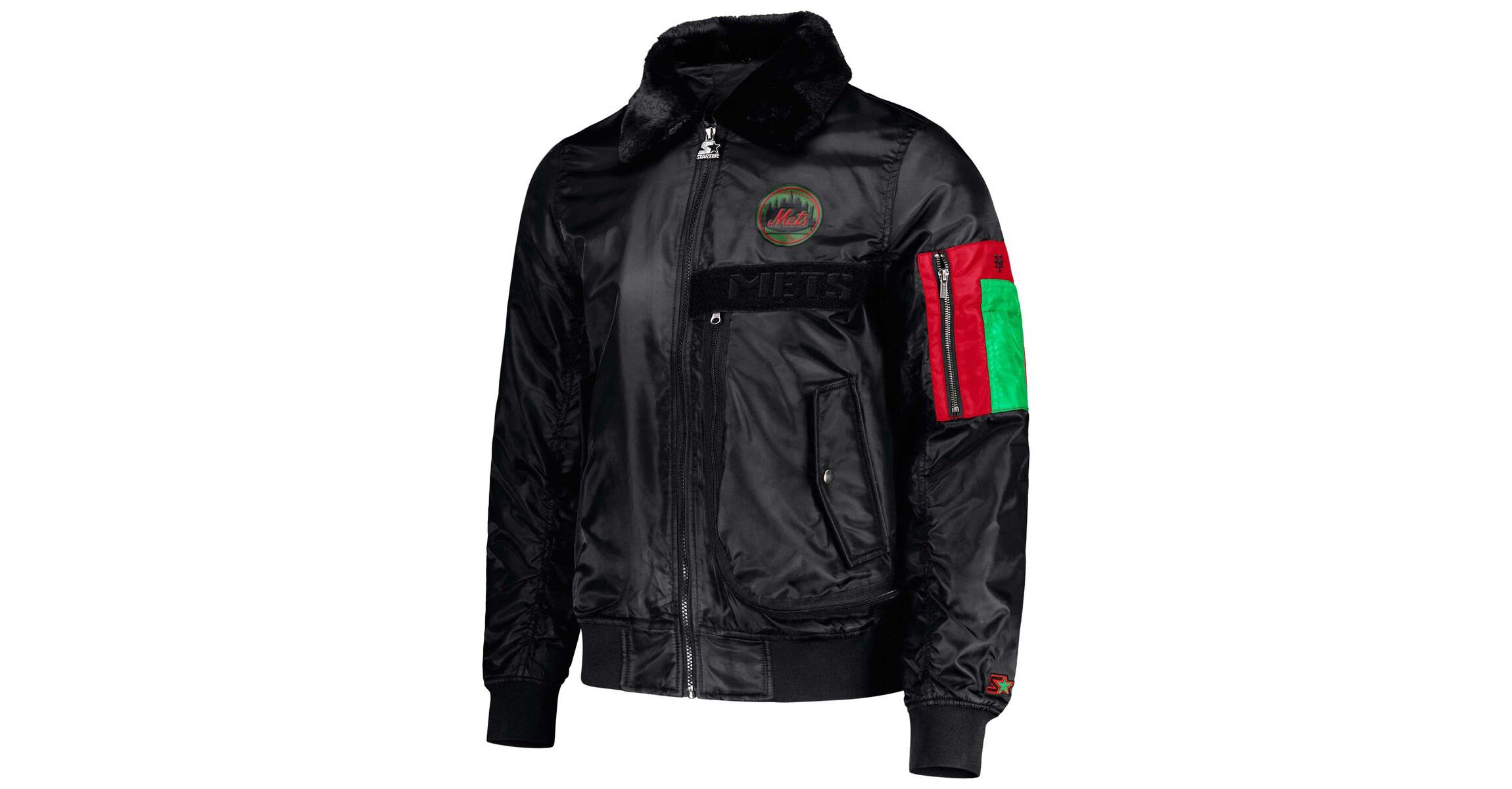 MLB x Ty Mopkins New York Mets History Month Satin Full-Zip Jacket