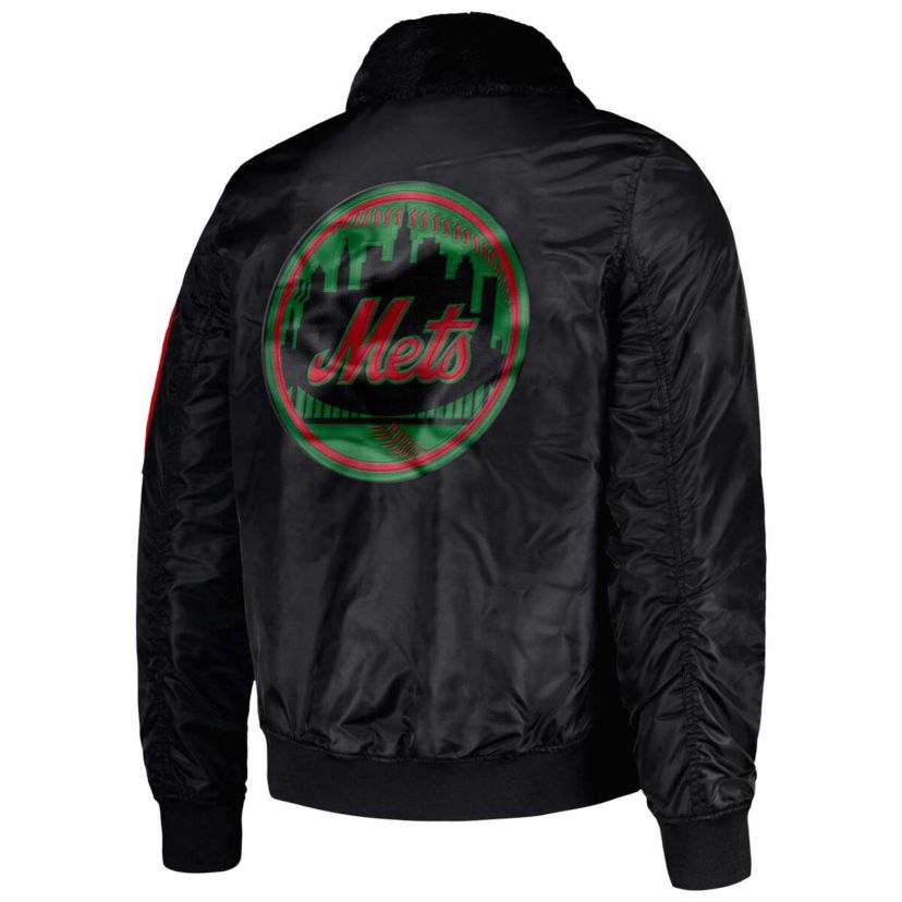 MLB x Ty Mopkins New York Mets History Month Satin Full-Zip Jacket