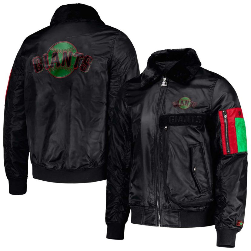 MLB x Ty Mopkins San Francisco Giants History Month Satin Full-Zip Jacket
