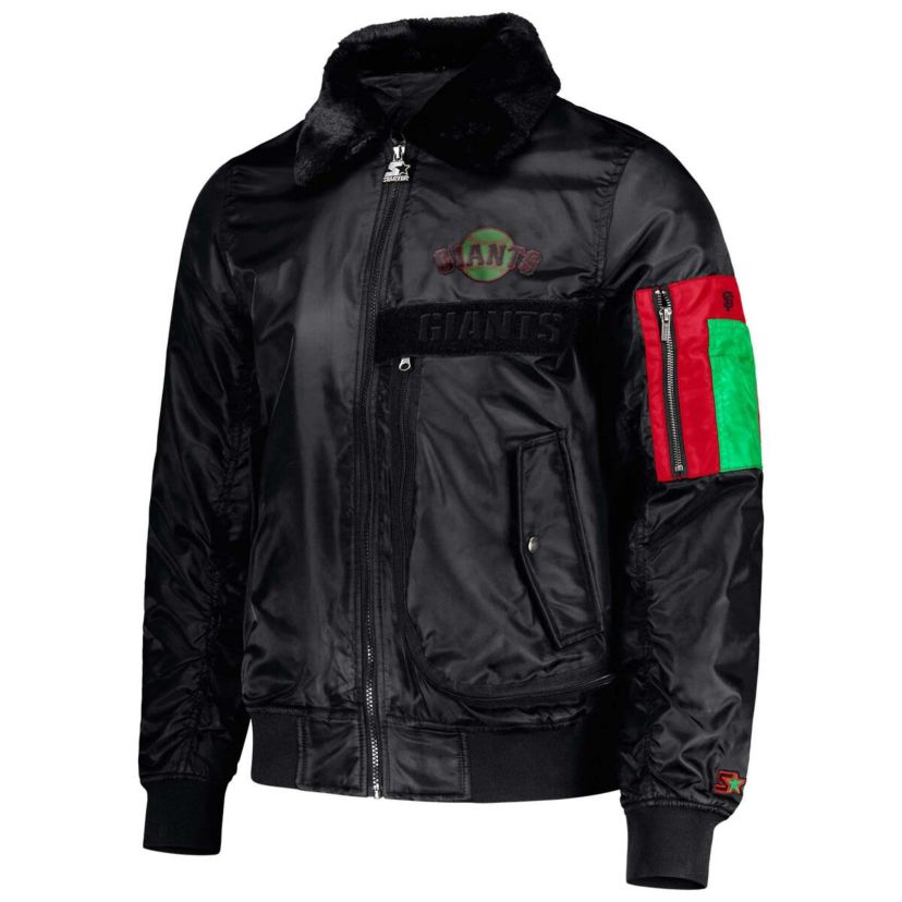 MLB x Ty Mopkins San Francisco Giants History Month Satin Full-Zip Jacket