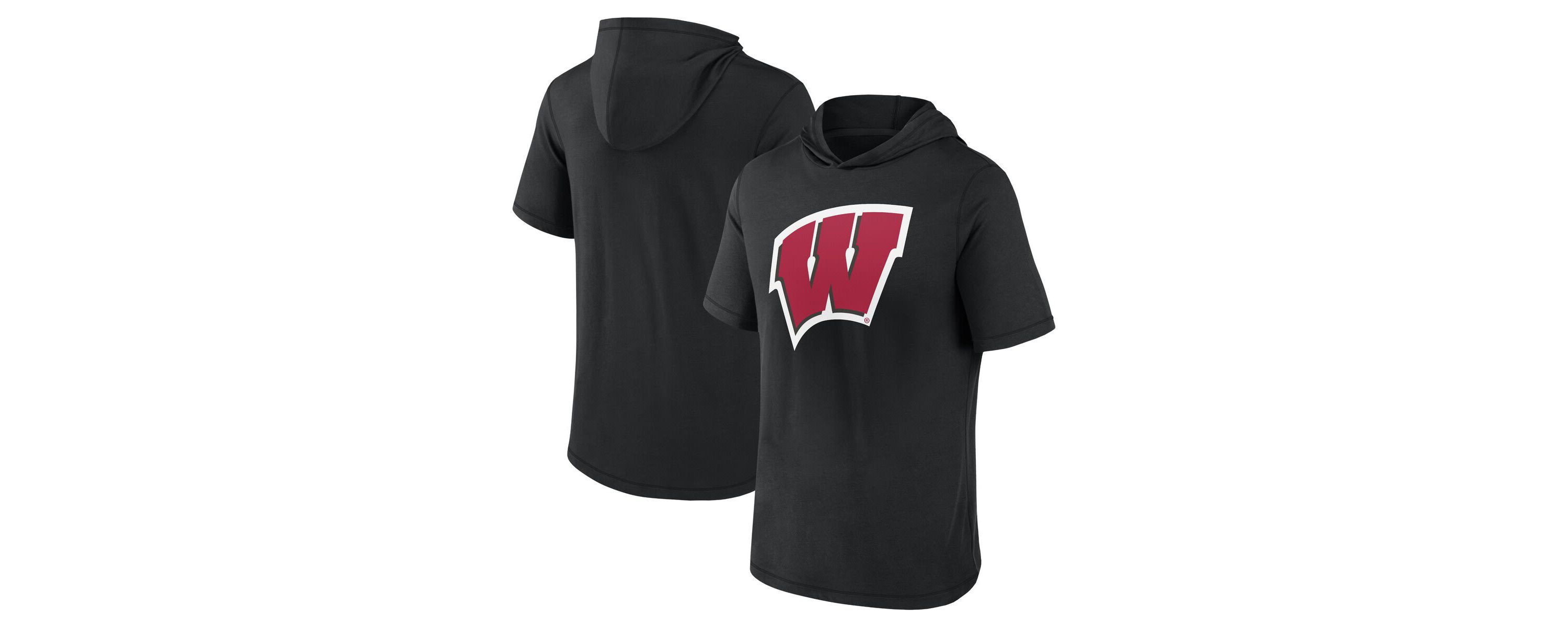 NCAA Fanatics Wisconsin Badgers Primary Logo Hoodie T-Shirt