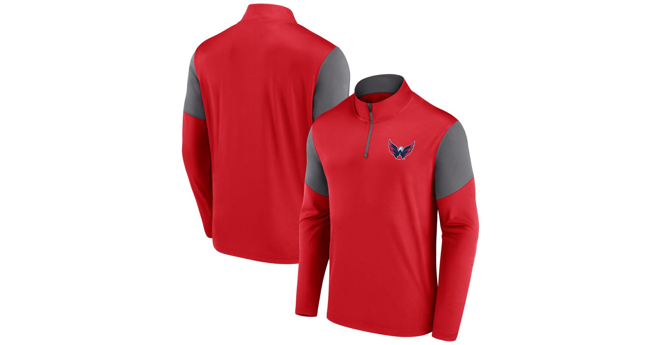 NHL Fanatics Washington Capitals Logo Quarter-Zip Top