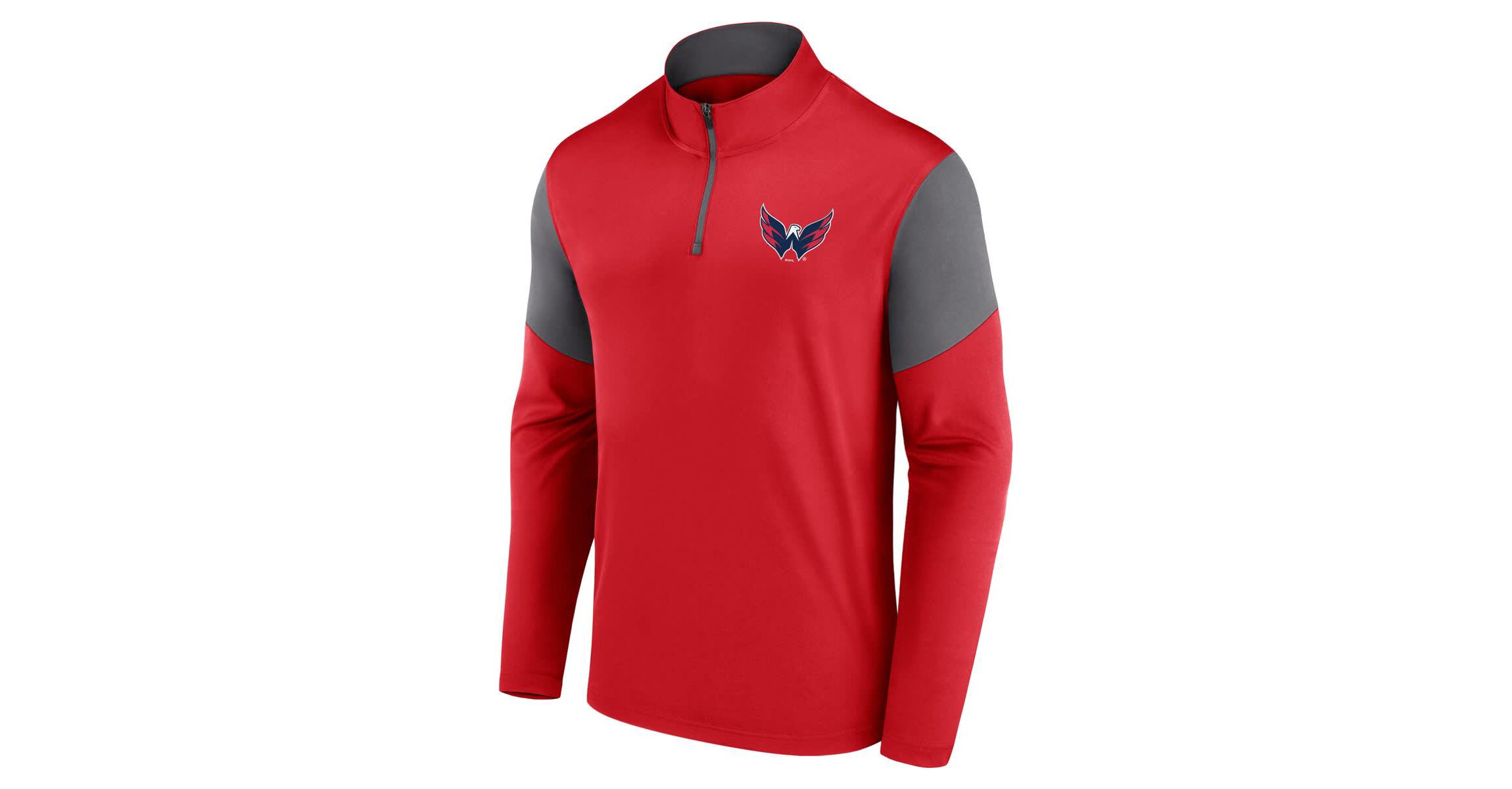 NHL Fanatics Washington Capitals Logo Quarter-Zip Top