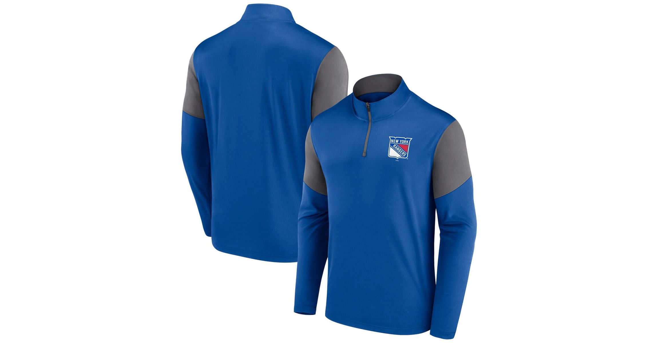 NHL Fanatics New York Rangers Logo Quarter-Zip Top