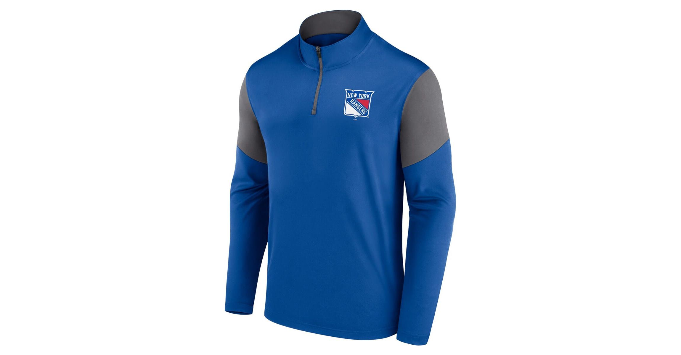 NHL Fanatics New York Rangers Logo Quarter-Zip Top