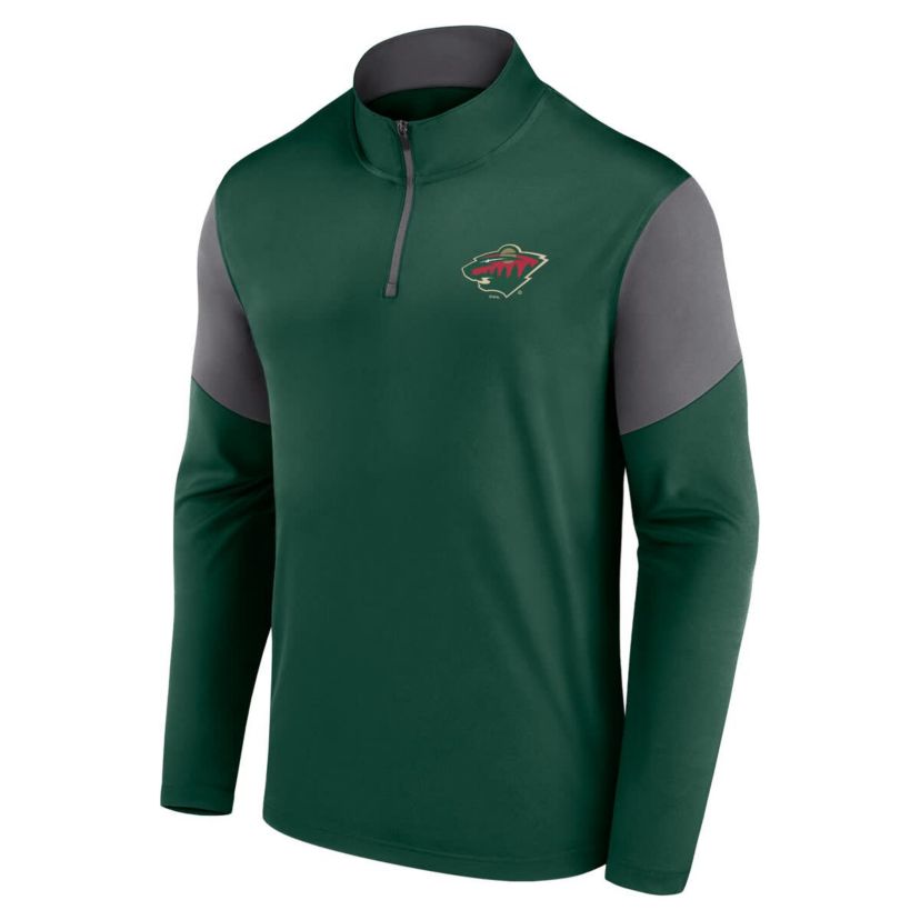 NHL Fanatics Minnesota Wild Logo Quarter-Zip Top
