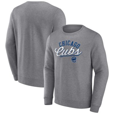 Men's MLB Fanatics Chicago Cubs Simplicity Pullover Sweatshirt, Gray, Small