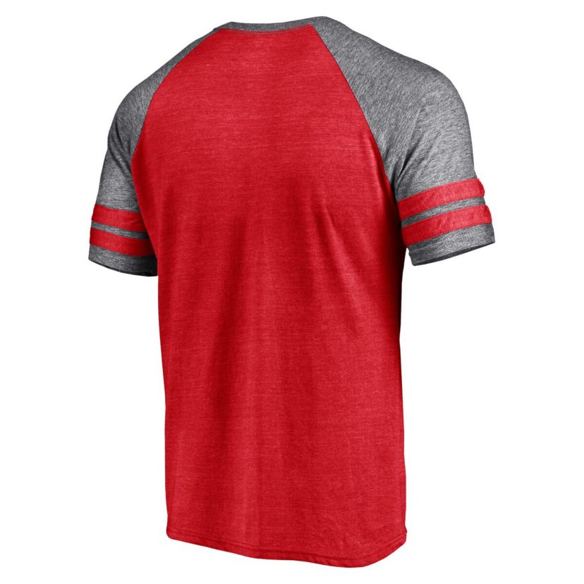 MLB Fanatics Minnesota Twins Utility Two-Stripe Raglan Tri-Blend T-Shirt