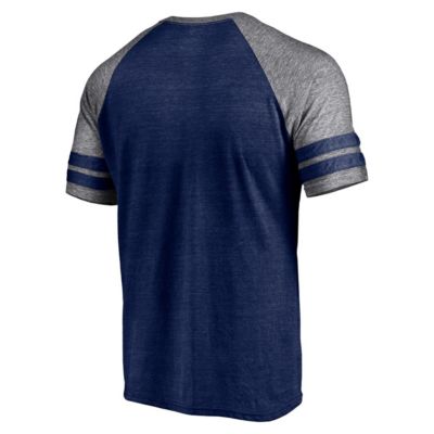 MLB Fanatics Atlanta Braves Utility Two-Stripe Raglan Tri-Blend T-Shirt