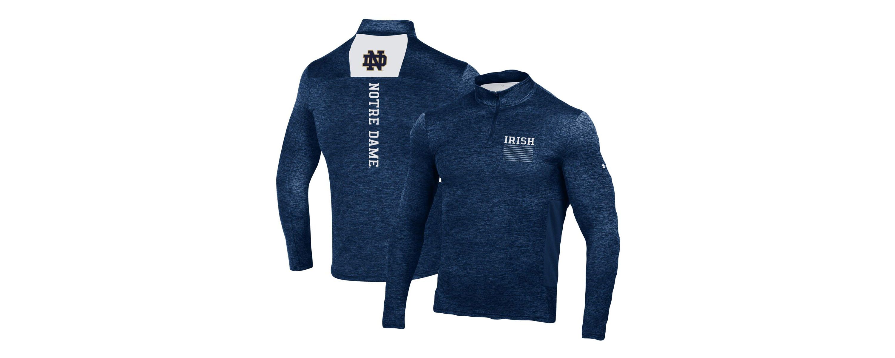 NCAA Under Armour Notre Dame Fighting Irish Gameday Twist Quarter-Zip Top