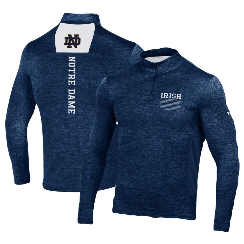 NCAA Under Armour Notre Dame Fighting Irish Gameday Twist Quarter-Zip Top