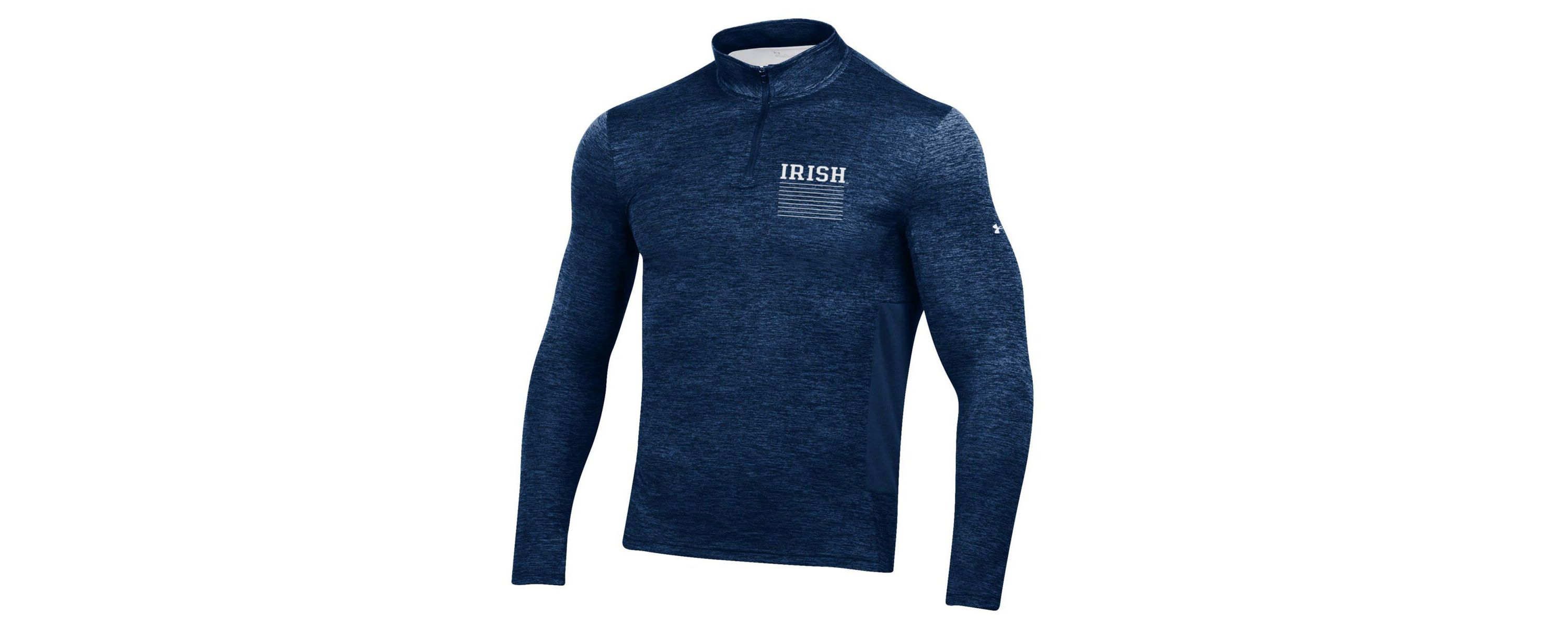 NCAA Under Armour Notre Dame Fighting Irish Gameday Twist Quarter-Zip Top