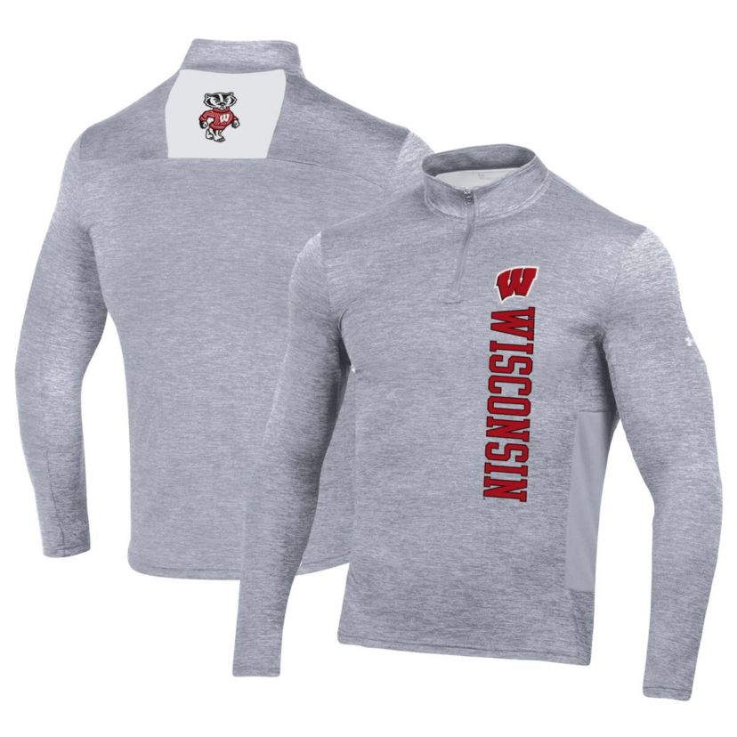 NCAA Under Armour Wisconsin Badgers Gameday Twist Quarter-Zip Top