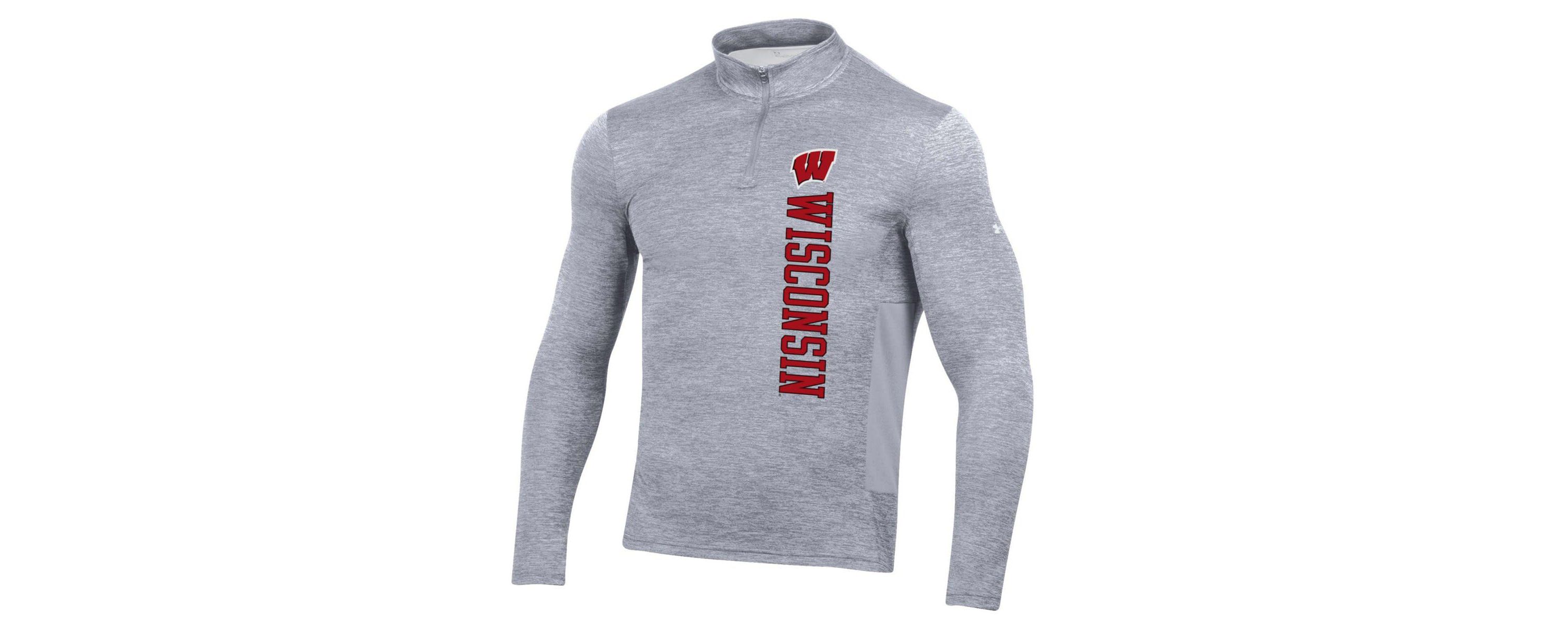 NCAA Under Armour Wisconsin Badgers Gameday Twist Quarter-Zip Top